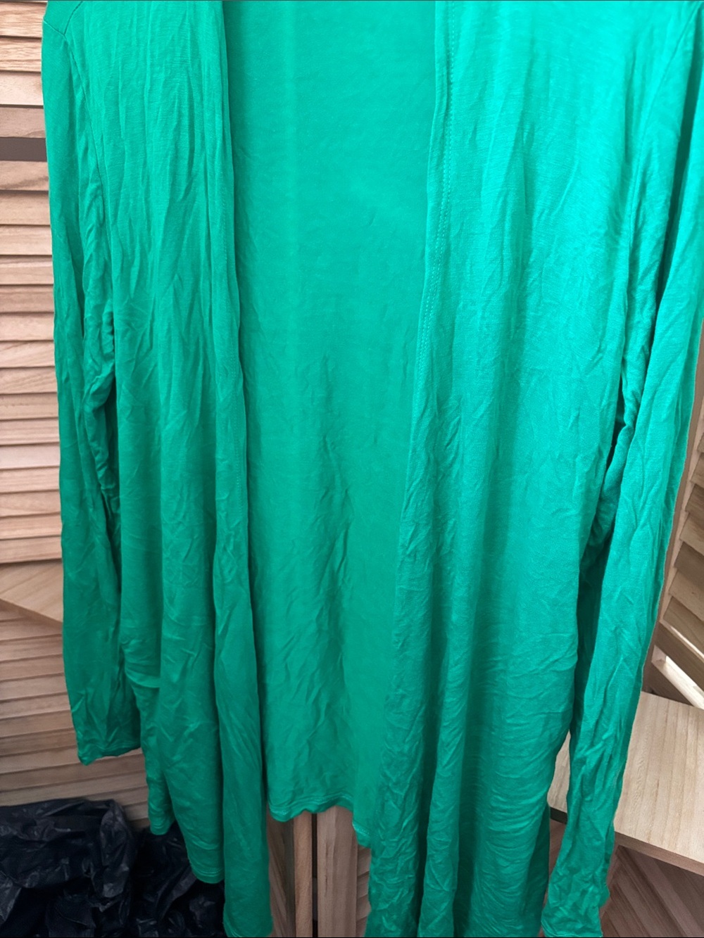 All Yours Bright Green Open-Front Cardigan Large